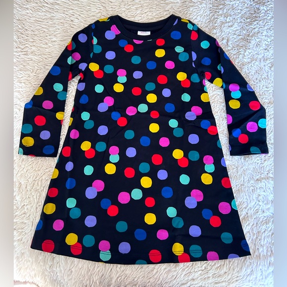Hanna Andersson Other - NWOT Hanna Andersson LS Black Polka Dot Confetti T-Shirt Dress in Size 4